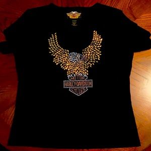 NWOT Women’s Harley Davidson XL Top With Bling